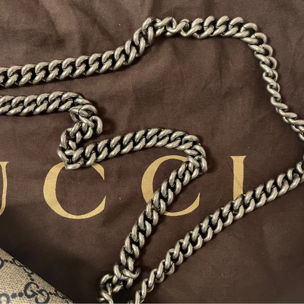 Gucci Dionysus GG Supreme Blooms Shoulder Bag Suede Interior Authentic - Picture 5 of 15